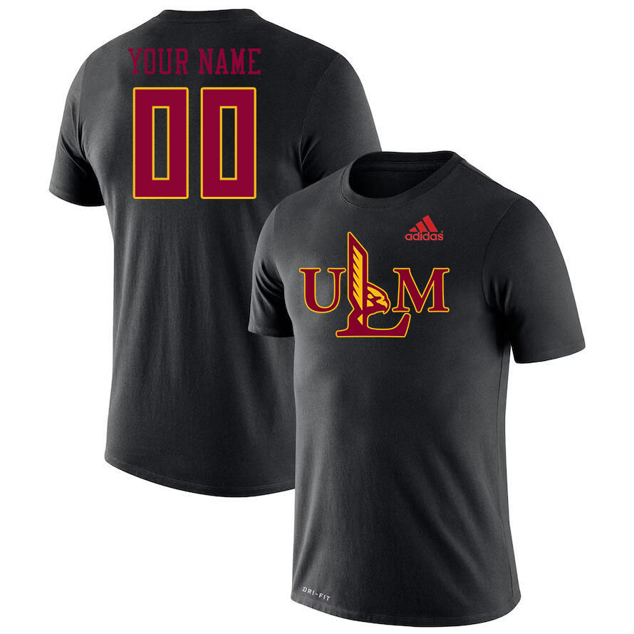 Custom Louisiana?CMonroe Warhawks Name And Number Tshirts-Black